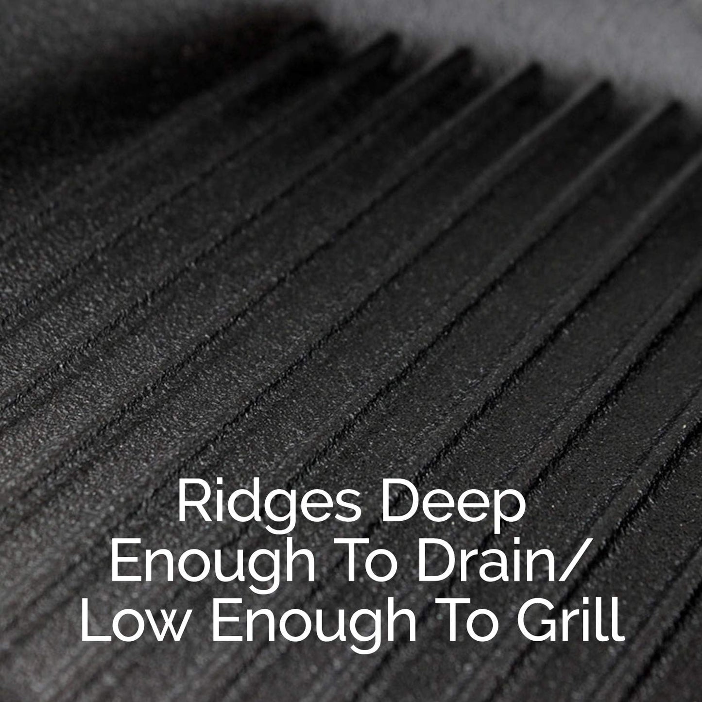 Ribbed Cast Iron Griddle Skillet Frying Pan 30cm (12 Inch). Oven Safe. Perfect for Stove Top, Camping, and Barbecue.